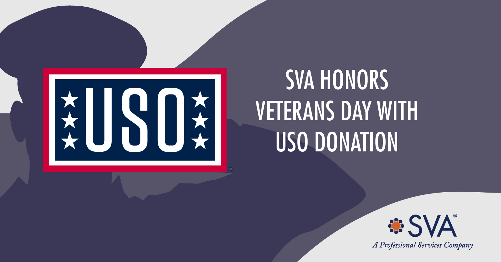SVA Honors Veterans Day with USO Donation